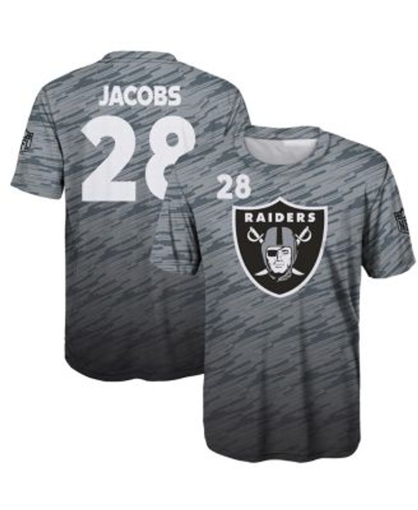 Men's Las Vegas Raiders Josh Jacobs Nike Black Player Name & Number T-Shirt