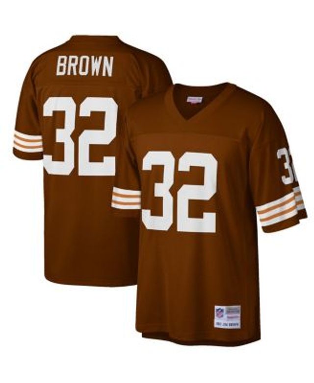 Men's Mitchell & Ness Cleveland Browns Jim Brown Long Sleeve Jersey Size  XXL