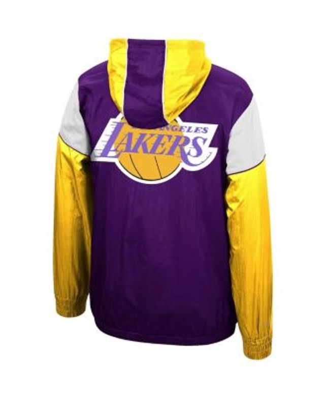 Profile Men's Purple, Gold Los Angeles Lakers Big and Tall Pieced Body Full- Zip Track Jacket