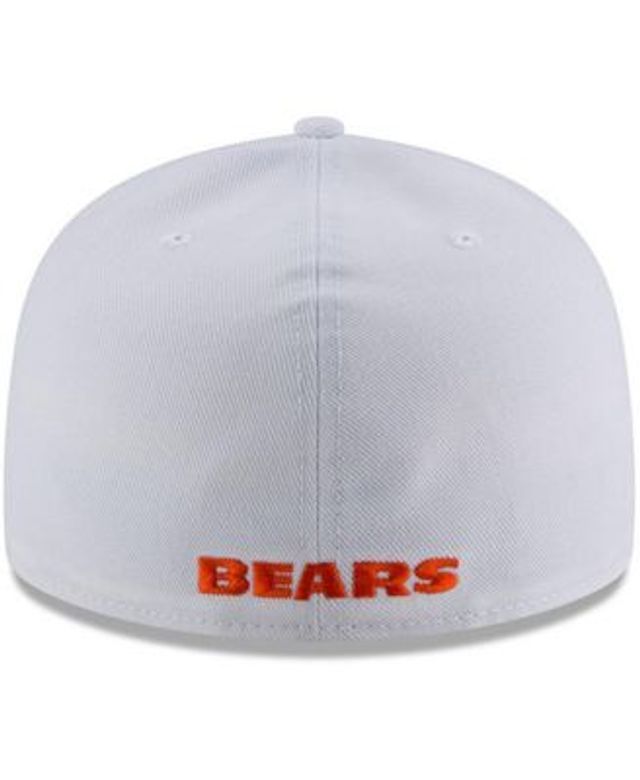 Men's New Era White Chicago Bears Secondary Logo Omaha 59FIFTY Fitted Hat