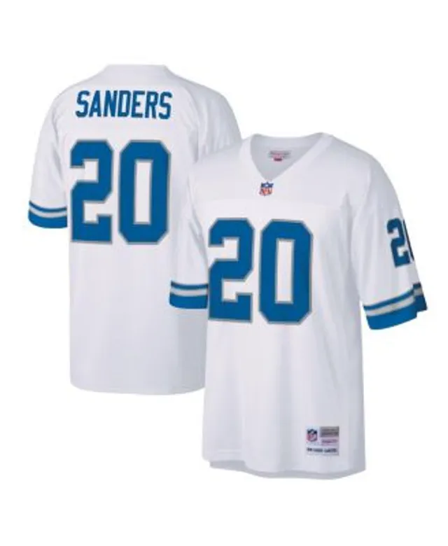 Men's Detroit Lions Barry Sanders Mitchell & Ness Blue/Silver Retired  Player Graphic Tank Top