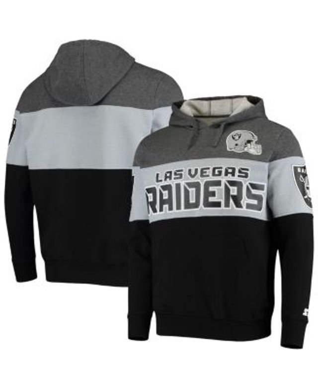 Men's Las Vegas Raiders New Era Black/Silver Big & Tall Current Team  Colorblock Fleece Raglan Pullover Hoodie