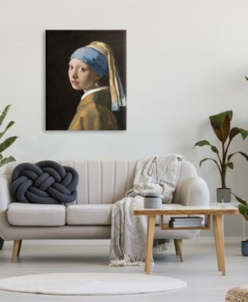 Vermeer Girl with a Pearl Earring Classical Portrait Painting Stretched Canvas Wall Art, 30" x 40"