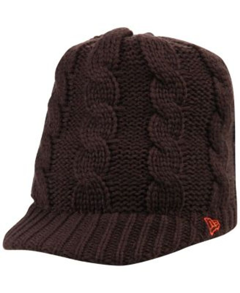 Women's Brown Cleveland Browns Arctic Blast Cable Cadet Beanie
