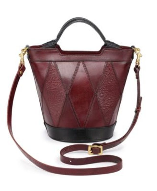 Shop LOEWE Small Horseshoe Colorblock Leather Saddle Bag