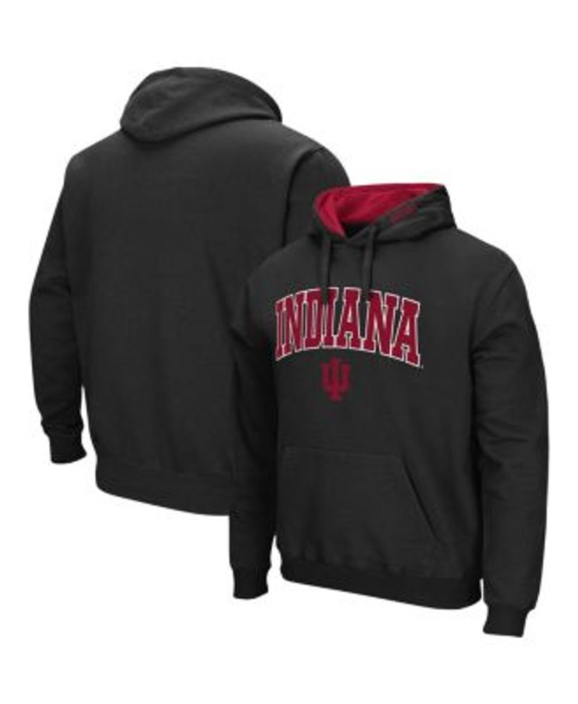 Men's Colosseum Heathered Gray Louisville Cardinals Arch & Logo 3.0  Pullover Hoodie