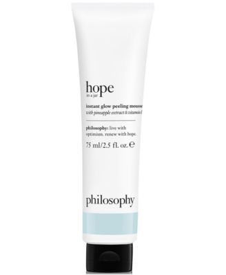 hope in a jar instant glow peeling mousse with pineapple extract & vitamin b5, 2.5-oz.