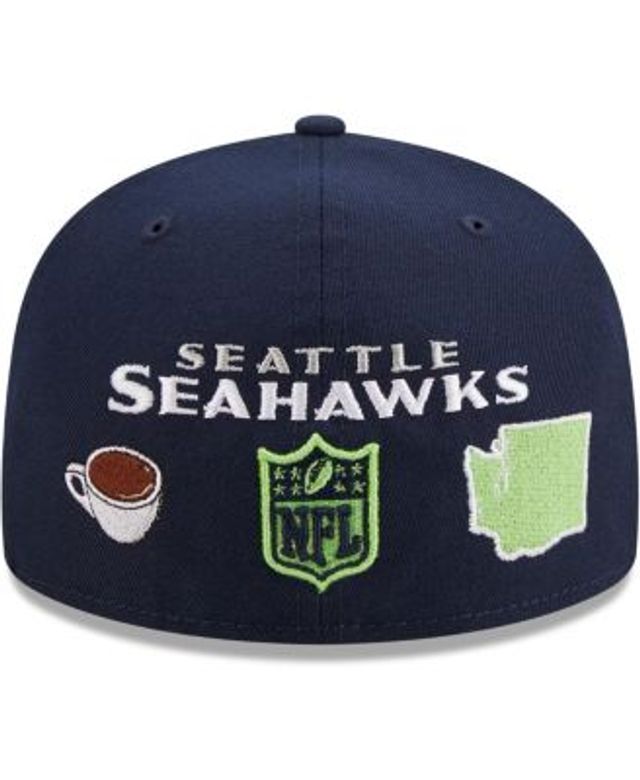 Men's New Era College Navy Seattle Seahawks Team Local 59FIFTY Fitted Hat