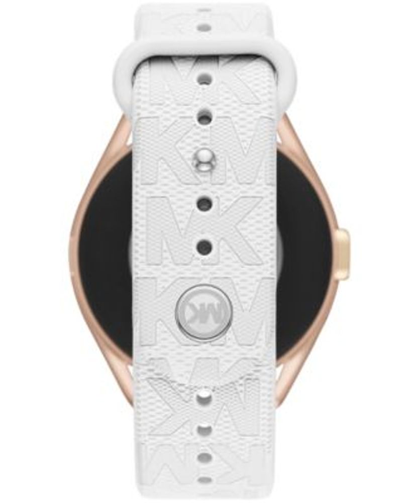 Women's Gen 5E Mkgo White Rubber Smartwatch, 43mm