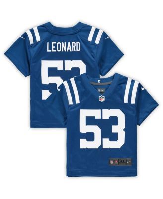 Indianapolis Colts Nike Game Road Jersey - White - Darius Leonard - Youth