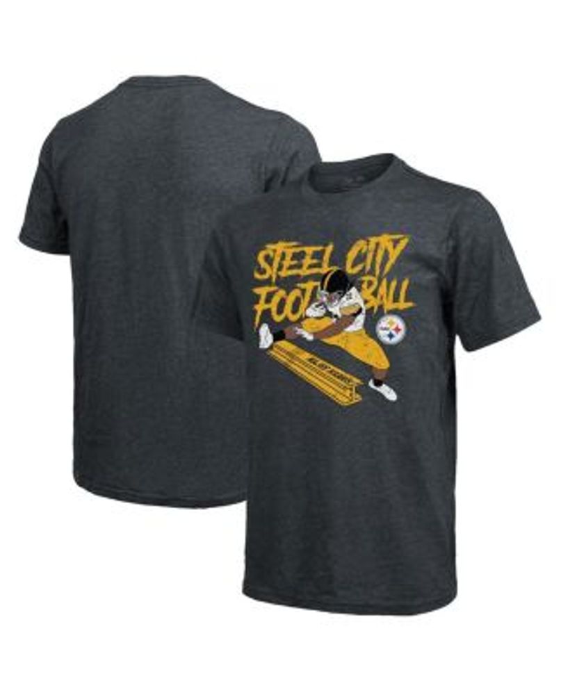 Majestic Men's Threads Najee Harris Charcoal Pittsburgh Steelers Tri-Blend  Steel City Player T-shirt