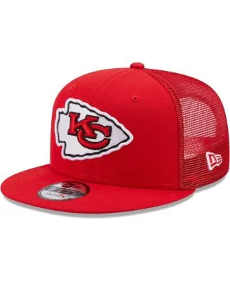 Men's New Era Camo Kansas City Chiefs Woodland Trucker 2.0 9FIFTY Snapback  Hat