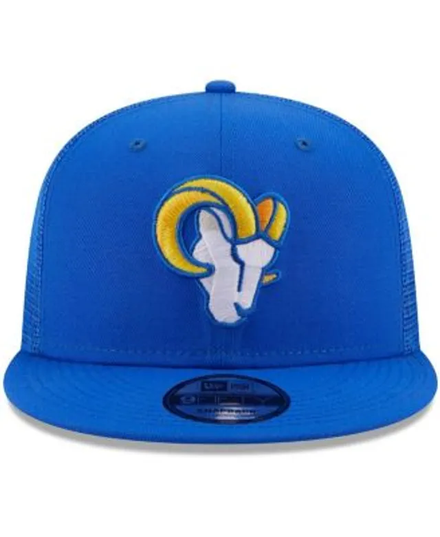 Los Angeles Rams New Era Logo Patch Trucker 9FORTY Snapback Hat