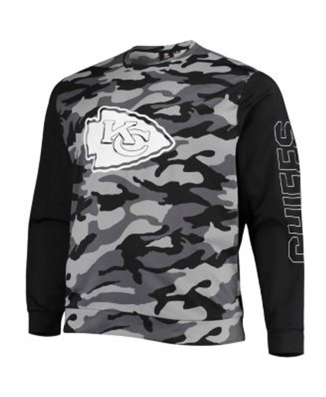 Kansas City Chiefs FOCO Camo Raglan Pullover Hoodie - Black