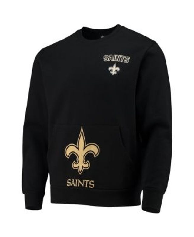 Men's Nike Gold/Black New Orleans Saints Throwback Raglan Long Sleeve T-Shirt Size: Small