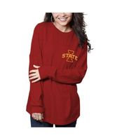 Women's Cardinal Iowa State Cyclones Spirit Jersey Oversized T-Shirt