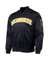 Men's New York Yankees Starter Navy The Ace Satin Full-Snap Jacket