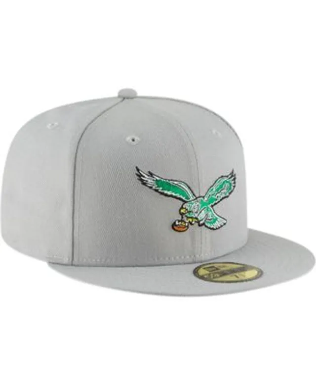 Men's New Era Green Philadelphia Eagles Logo Omaha 59FIFTY Fitted Hat