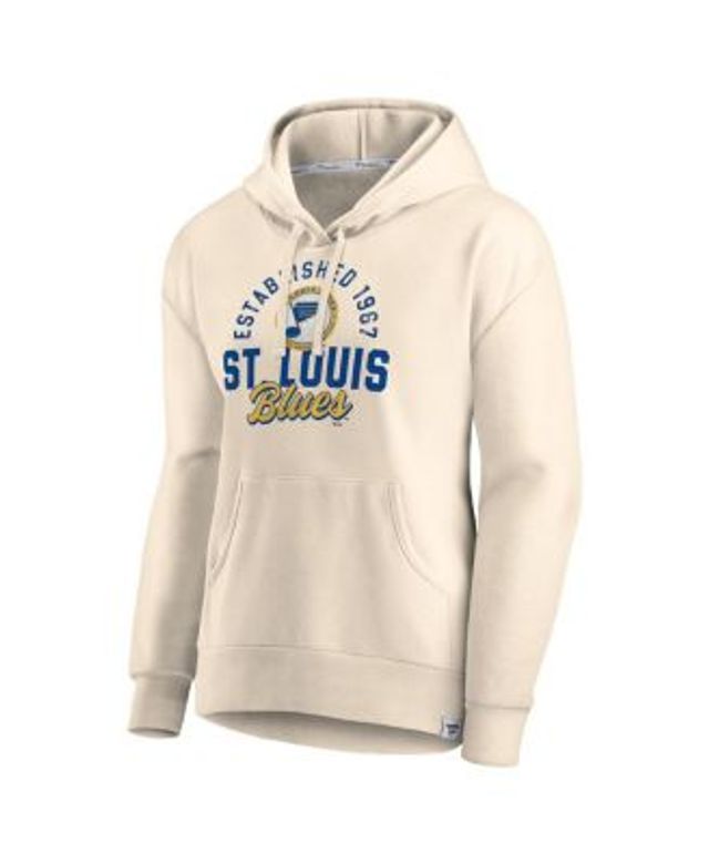 Women's Fanatics Branded Oatmeal St. Louis Cardinals True Classics Legacy  Quarter-Zip Hoodie 