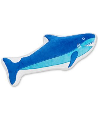 Figural Shark Decorative Pillow, 9.5" x 20", Created for Macy's