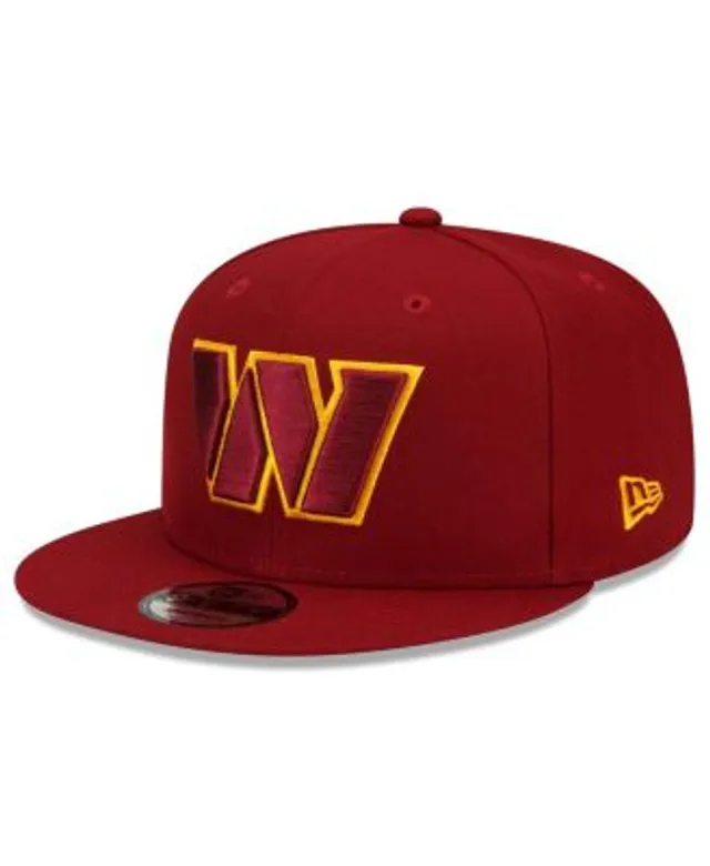 New Era Men's Burgundy, Gold Washington Commanders Team Script 9FIFTY  Snapback Hat