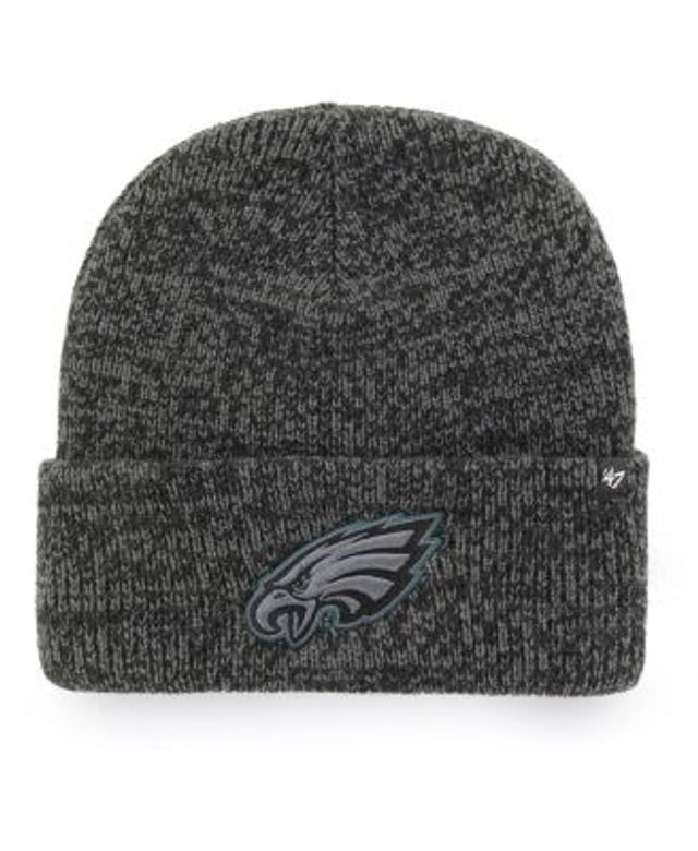 Men's Philadelphia Eagles '47 Heathered Black Brain Freeze Tonal Cuffed  Knit Hat