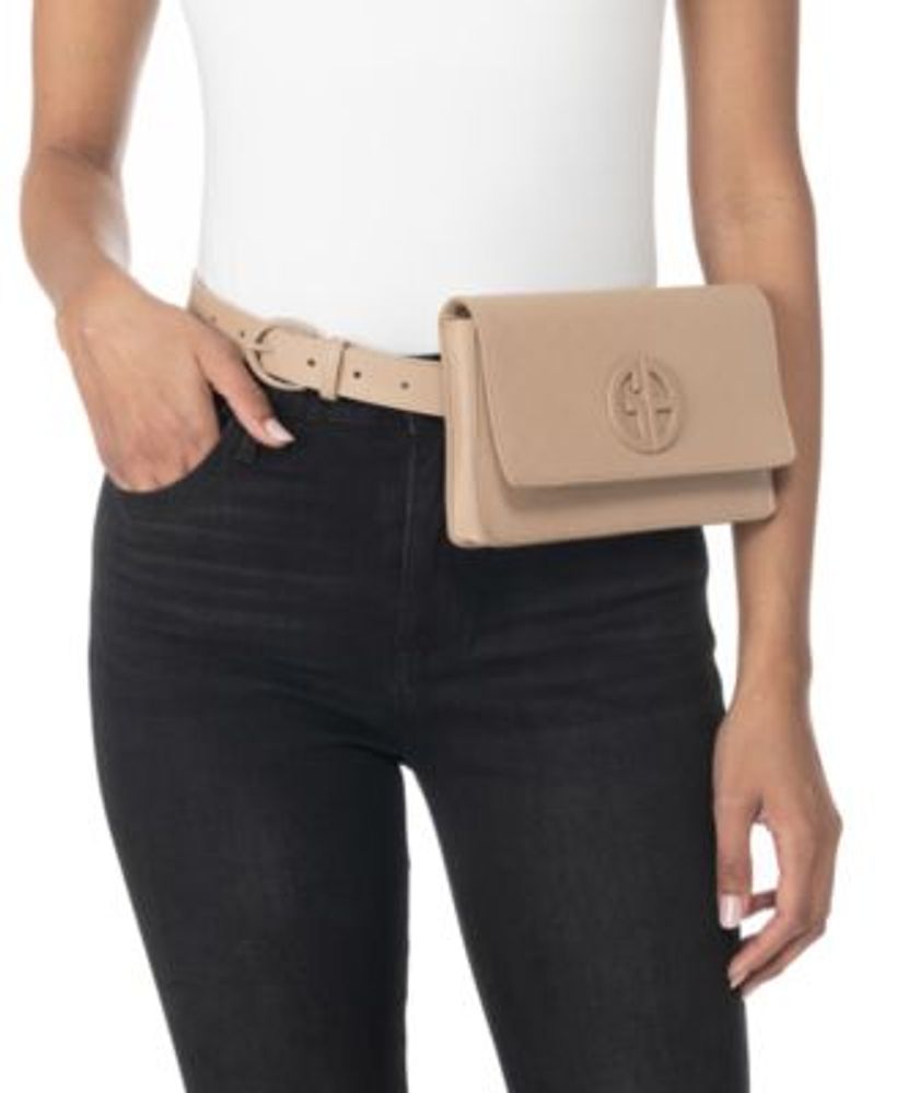 Giani Bernini Buckle Logo Fanny Pack, Created for Macy's - Black