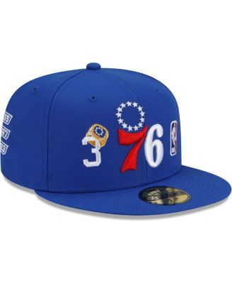 Men's Royal Philadelphia 76ers 3x World Champions Count the Rings 59FIFTY Fitted Hat