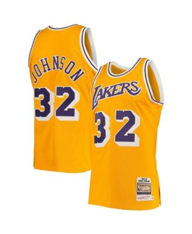 Magic Johnson Los Angeles Lakers Mitchell & Ness Name & Number Pullover  Hoodie - Gold