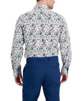Men's Slim-Fit Performance Stretch Floral-Print Dress Shirt