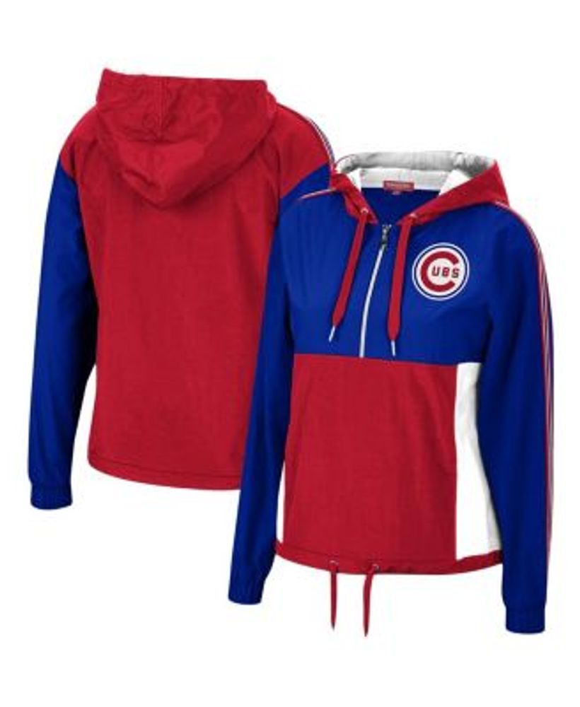 Men's Mitchell & Ness Royal/Red Chicago Cubs Head Coach Pullover Hoodie