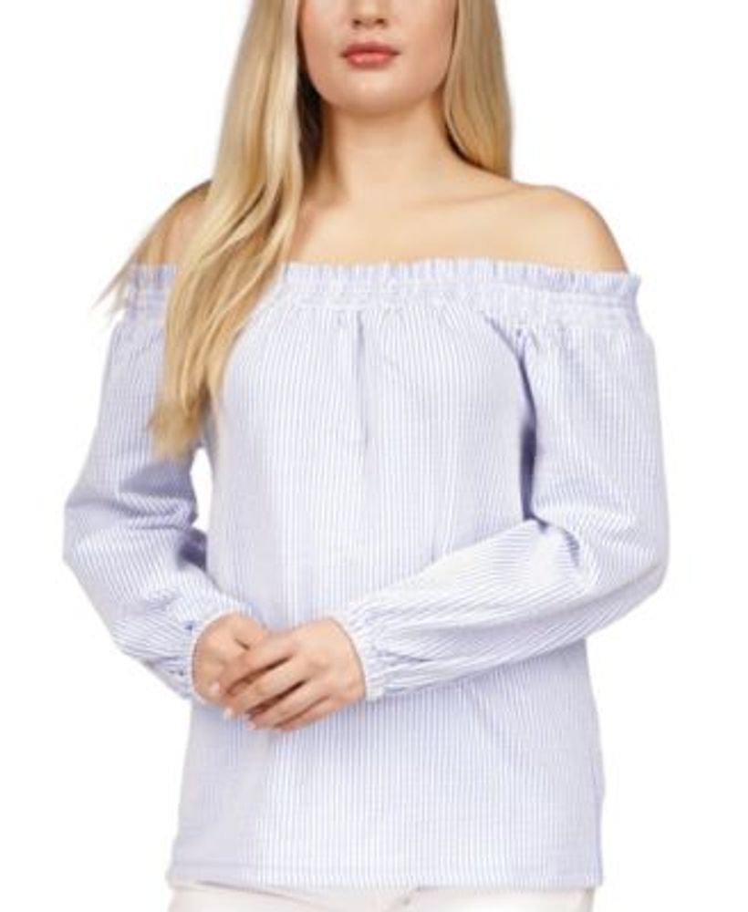 Michael Kors Women's Striped Off-The-Shoulder Top | Hawthorn Mall