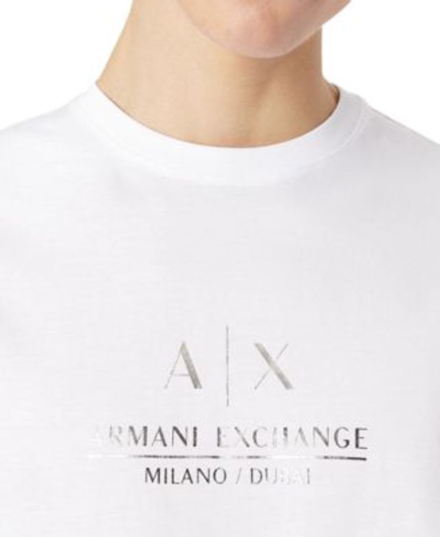 A|X Armani Exchange Men's Silver City Logo T-Shirt | Fairlane Town Center