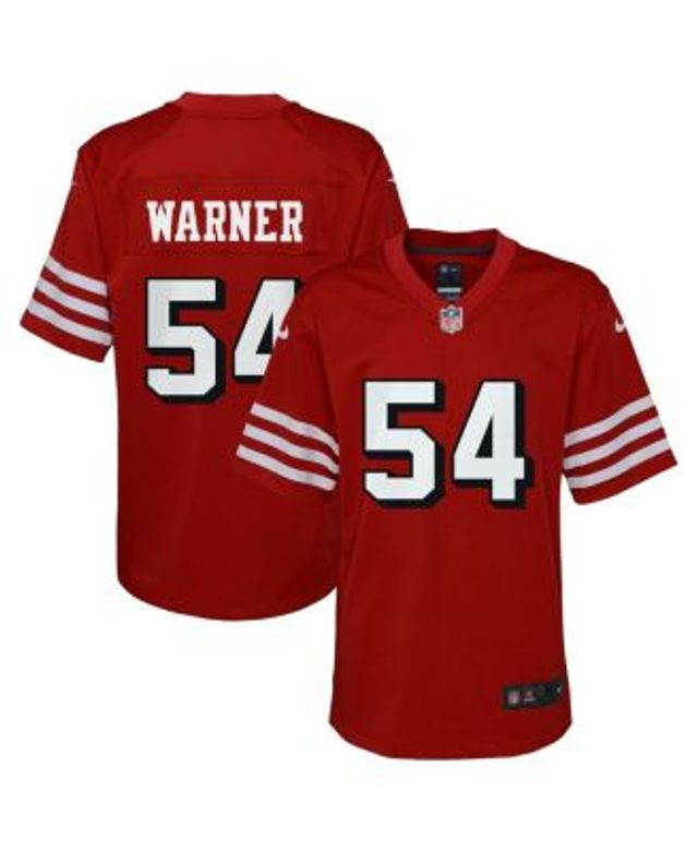 San Francisco 49ers Nike Game Road Jersey - White - Fred Warner - Mens