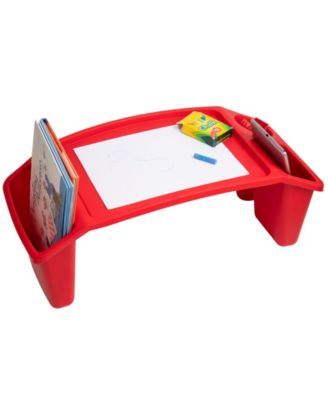 Kids Lap Desk, Freestanding Portable Table with Side Pockets