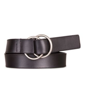 Calvin Klein Women's Reversible Monogram Buckle Belt - Macy's