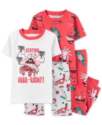 Baby Boys 4-Pc. Snug-Fit Pirate Pajamas Set