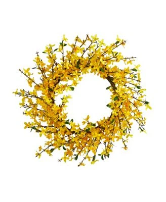 Forsythia Artificial Wreath, 22"