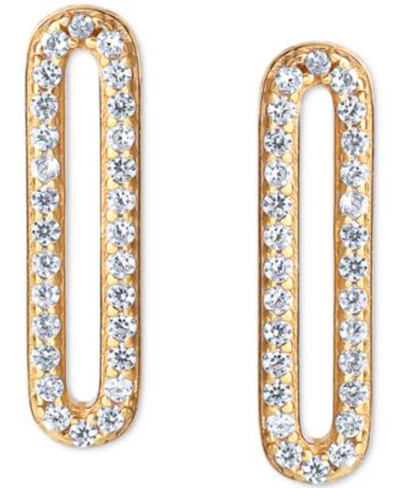 Giani Bernini Cubic Zirconia Sundae Stud Earrings In Sterling Silver,  Created For Macy'S for Women