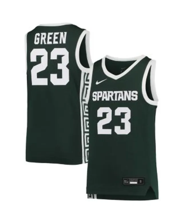 New Michigan State Spartans Men's Basketball Jersey Nike #21 WHITE GREEN XL