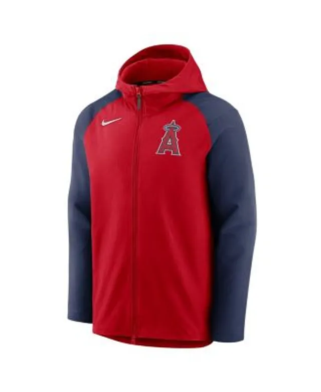 Men's Nike Navy/Red Los Angeles Angels Authentic Collection Raglan