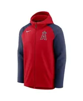 Men's Nike Royal/Red Texas Rangers Authentic Collection Performance Raglan Full-Zip Hoodie