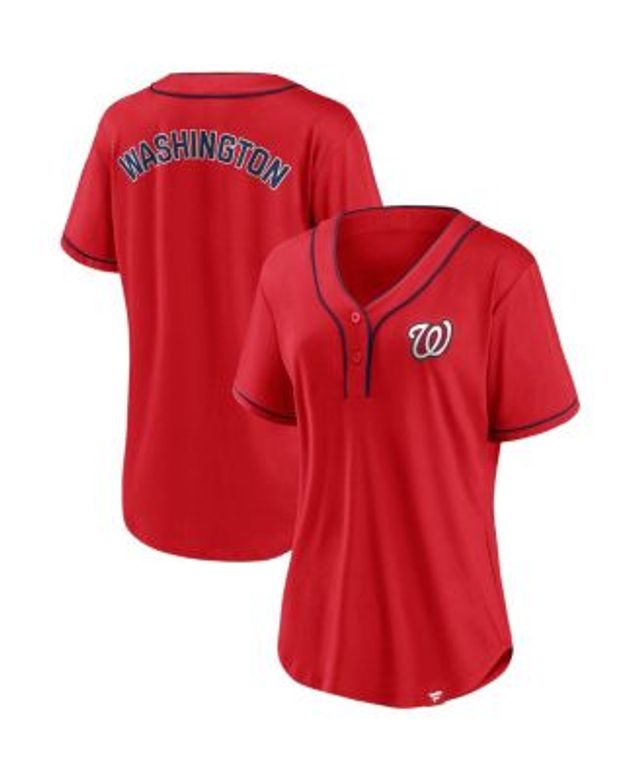 Washington Nationals New Era Women's Baby Jersey Star Raglan T-Shirt -  Cream/Navy