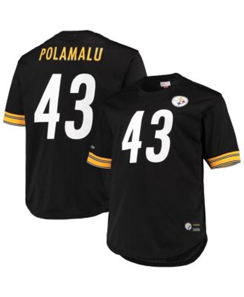 Mitchell & Ness Men's Mitchell & Ness Troy Polamalu White Pittsburgh  Steelers Retired Player Name & Number Mesh Top