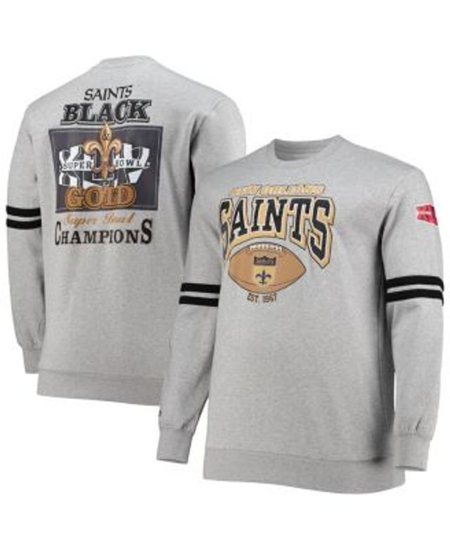 Men's Mitchell & Ness Heathered Gray Las Vegas Raiders Allover Print Fleece Pullover  Sweatshirt