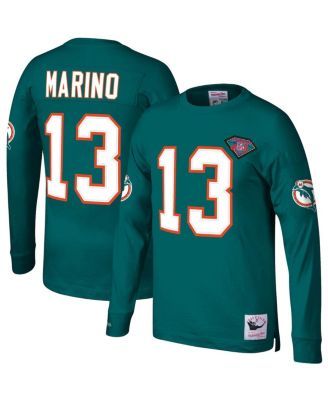 Mitchell & Ness Men's Dan Marino Miami Dolphins Retro Player Name & Numer Longsleeve T-Shirt Green