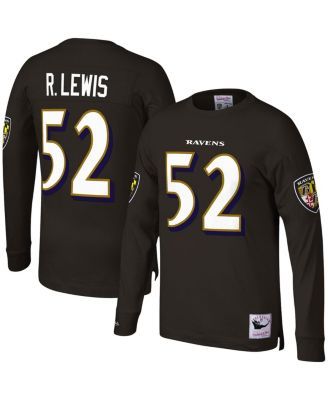 Mitchell & Ness Men's Mitchell & Ness Ray Lewis Purple/Black Baltimore  Ravens 2000 Split Legacy Replica Jersey