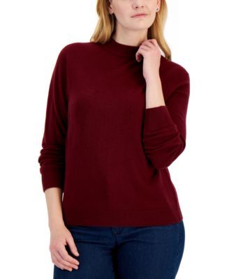 Women's Zip-Back Mock-Neck Sweater, Created for Macy's