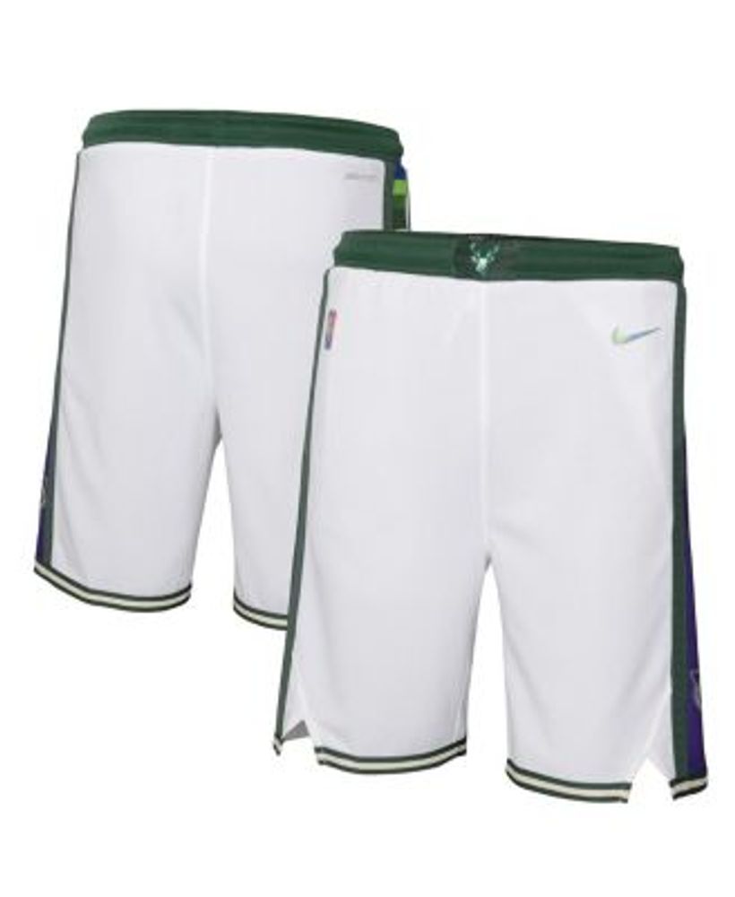 Dallas Mavericks Nike Youth 2020/21 City Edition Swingman Shorts - White