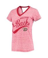 Boston Red Sox Touch Women's Hail Mary V-Neck Back Wrap T-Shirt - Navy